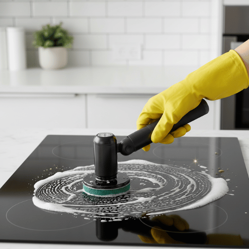 Electric Spin Scrubber - 7 Brush Heads and 1 Extendable Handle