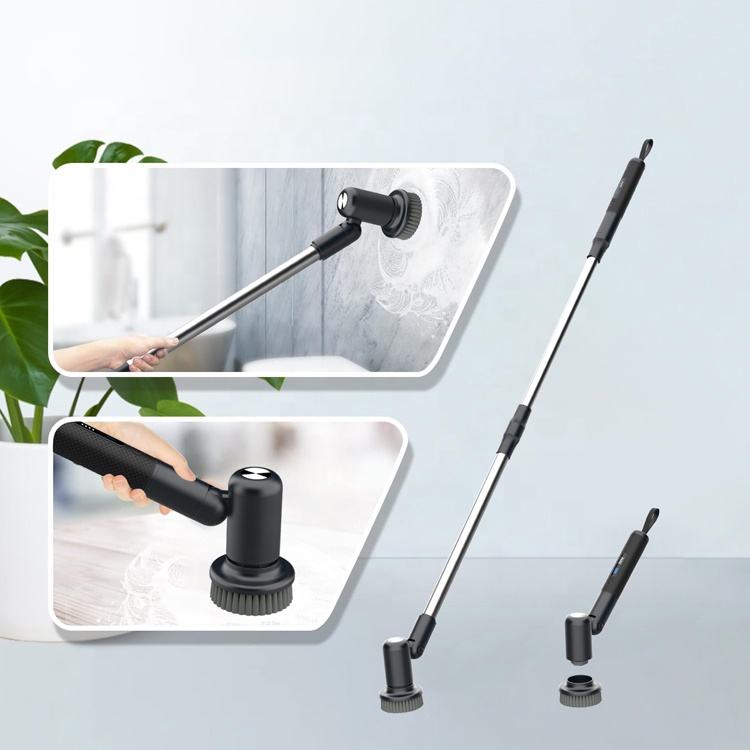 Electric Spin Scrubber - 7 Brush Heads and 1 Extendable Handle